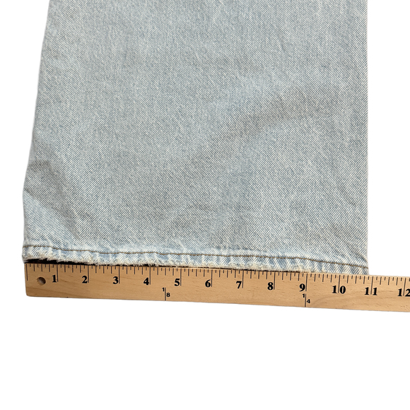 100% cotton wide leg ripped baggy denim jeans low rise PacSun Casey in Blue - Picture 4 of 8